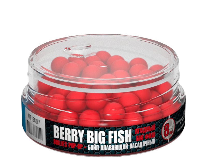 Бойлы плавающие Sonik Baits Pop-Up 8 мм Berry BIG Fish (Ягодный БИГ Фиш)