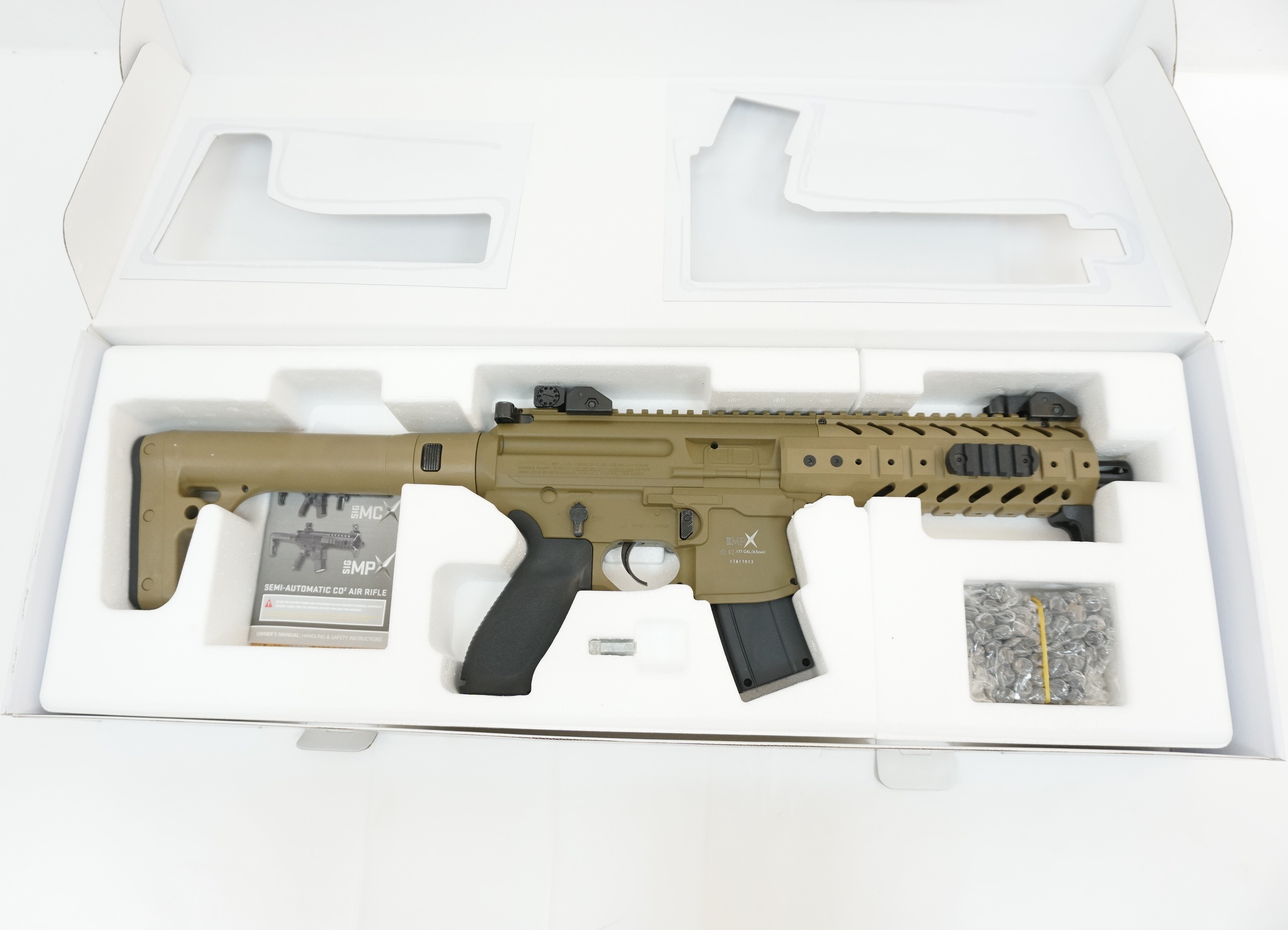 Винтовка пневматическая MPX-177-FDE-R к.4,5мм + коллимат.приц.(песочн.),