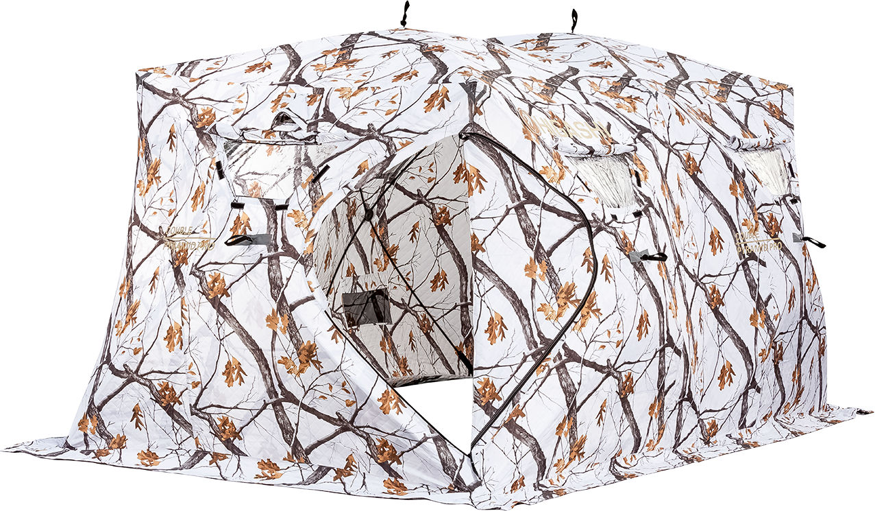 Палатка для зимней рыбалки DOUBLE WINTER CAMO PIRAMID HOT, 230*230, высота 200см