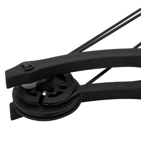 Лук дет. блочный черн., Kirupira, 9 кг, (полочка,прицел рег.,крага,ключ,кивер,напальчник,2 стрелы)