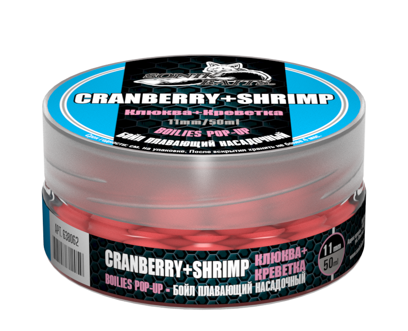 Бойлы плавающие Sonik Baits Pop-Up 11 мм Cranberry+Shrimp (Клюква+Креветка)