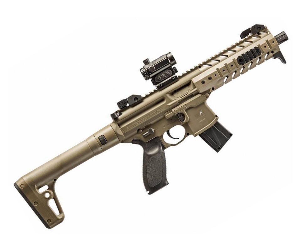 Винтовка пневматическая MPX-177-FDE-R к.4,5мм + коллимат.приц.(песочн.),