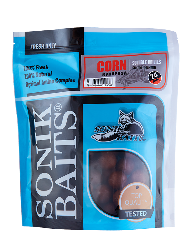 Бойлы пылящие Sonik Baits 24 мм Corn (Кукуруза), 750г